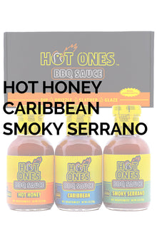 Hot Ones BBQ Trio Pack (Hot Honey / Caribbean / Smoked Serrano) E7