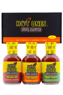 Hot Ones BBQ Trio Pack (Original / Hot Honey / Smoked Serrano) X9
