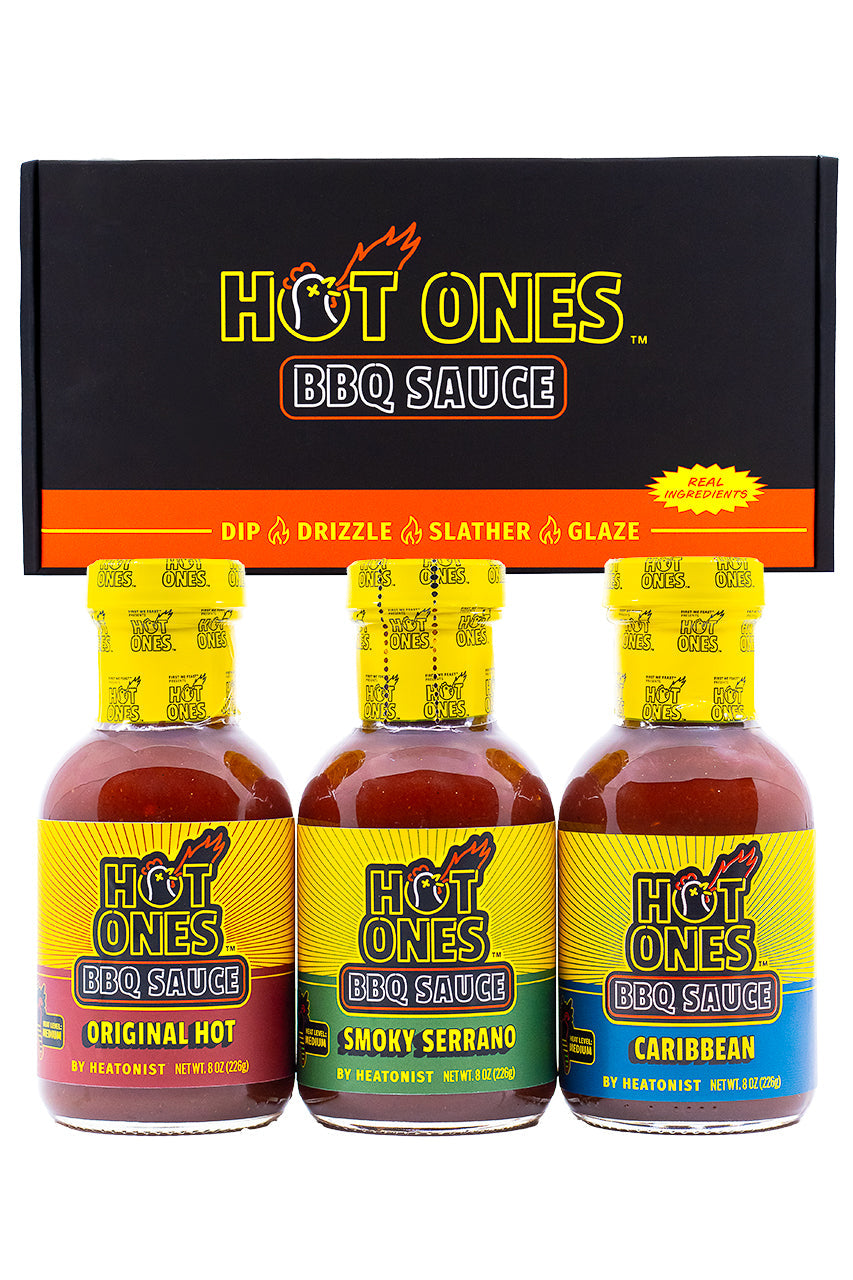 Hot Ones BBQ Trio Pack (Original / Smoked Serrano / Caribbean) B0
