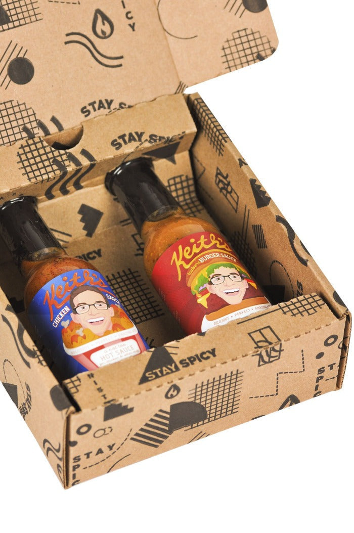 Chicken & Burger Hot Sauce Duo Pack | Keith's K6